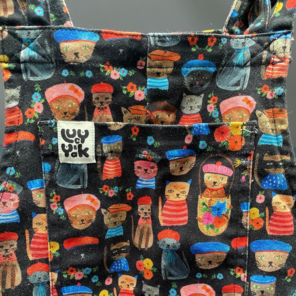Lucy & Yak Cats in Berets Dungarees sz UK 6 / US 2